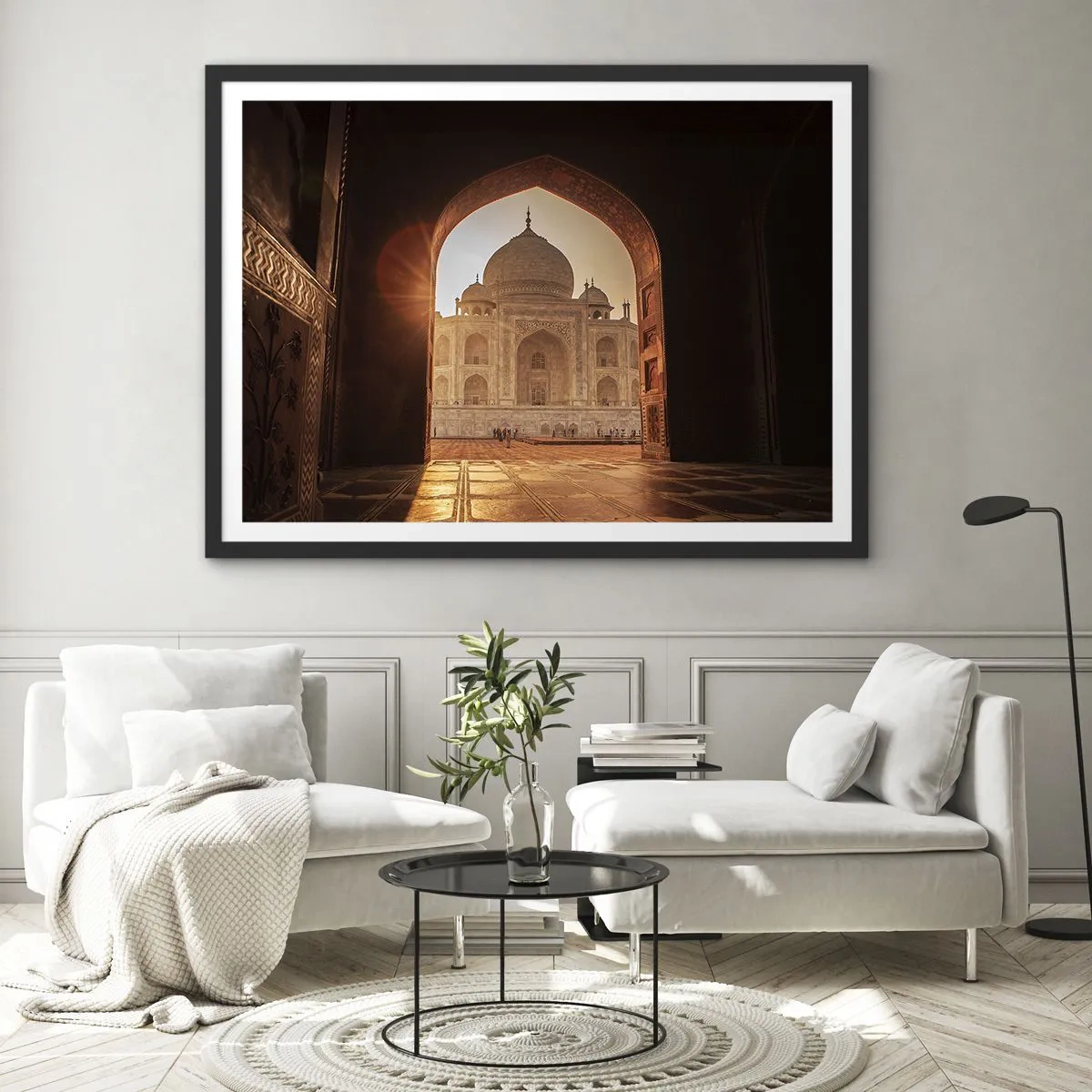 Plakat i sort ramme - Et monument over overjordisk kærlighed - 70x50 cm