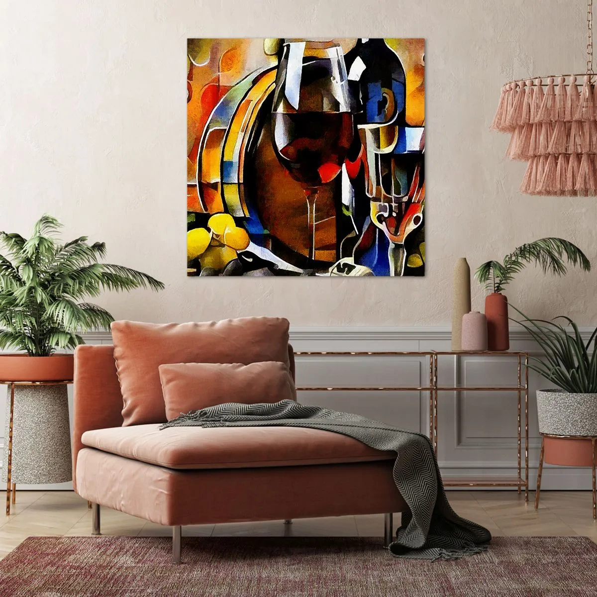 Lærredstryk - Billede på lærred - Og verden bliver mere farverig - 30x30 cm