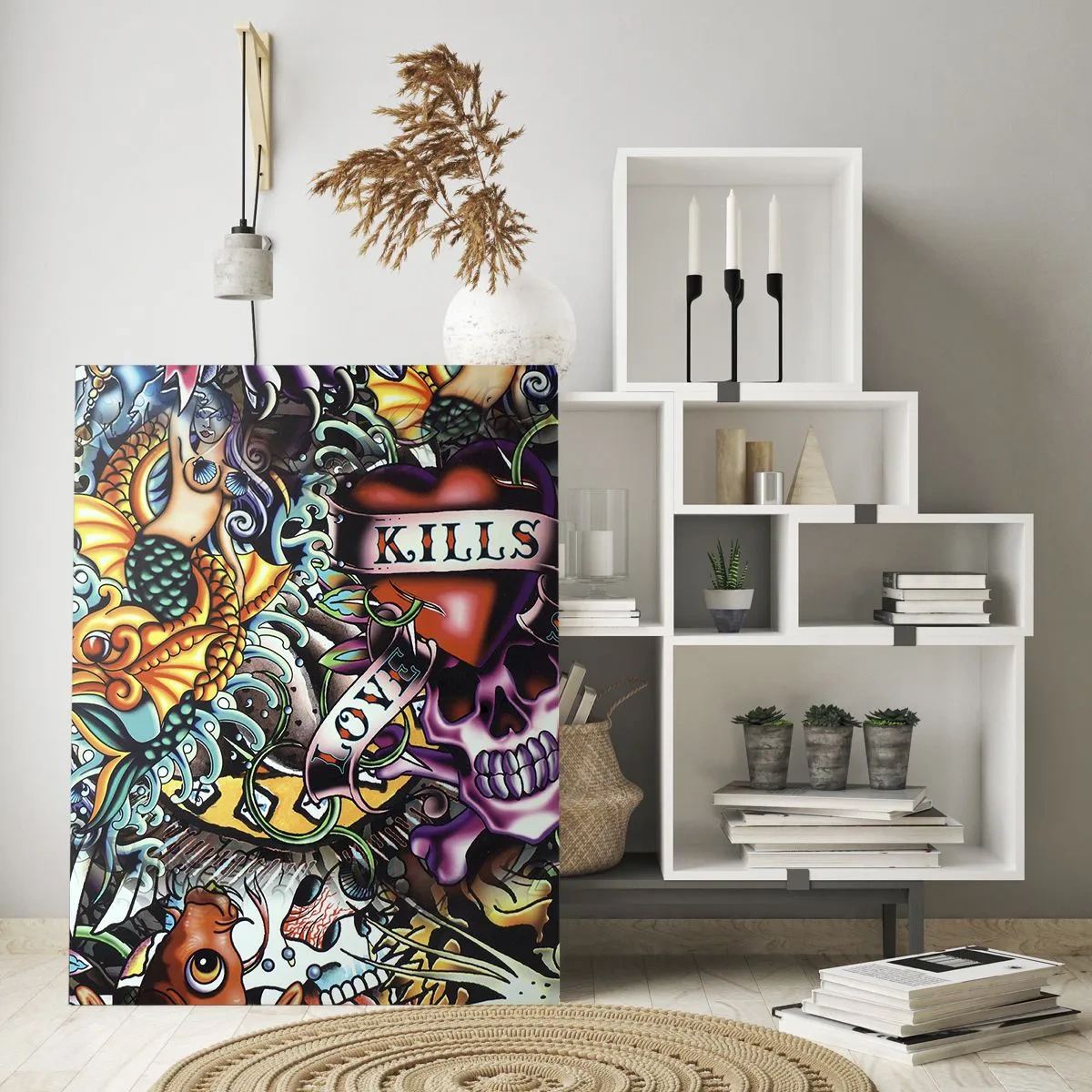 Billede på glas - En tatovørers drøm - 80x120 cm