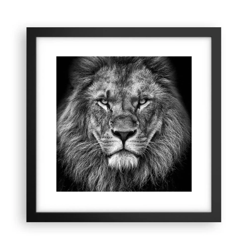Plakat i sort ramme - I kroningsklædning - 30x30 cm