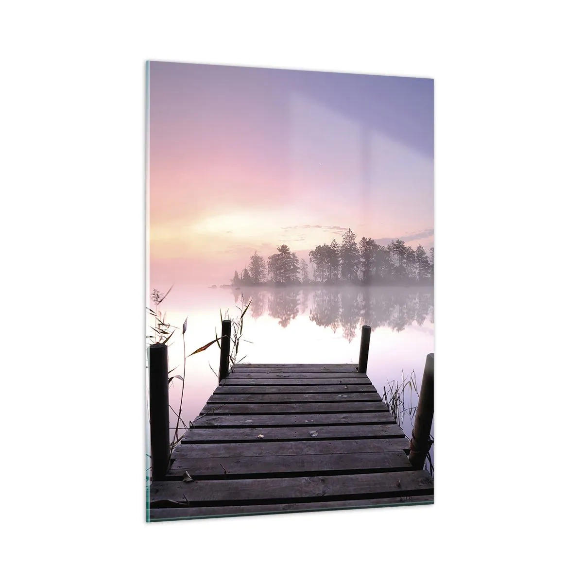 Billede på glas - Ud af den lilla tåge... - 50x70 cm