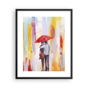 Plakat i sort ramme - Lad det regne  mere - 40x50 cm