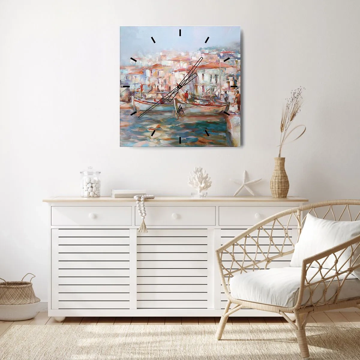 Vægur, Uret - Pastelfarvede helligdage - 30x30 cm