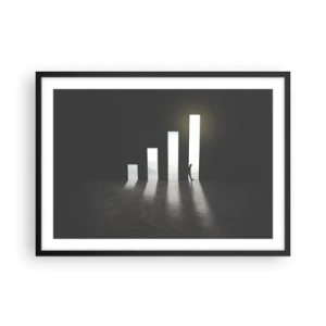 Plakat i sort ramme - Succes - et indtryk - 70x50 cm