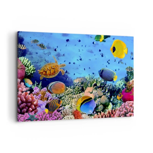 Lærredstryk - Billede på lærred - Og hvad ved vi om livet... - 100x70 cm