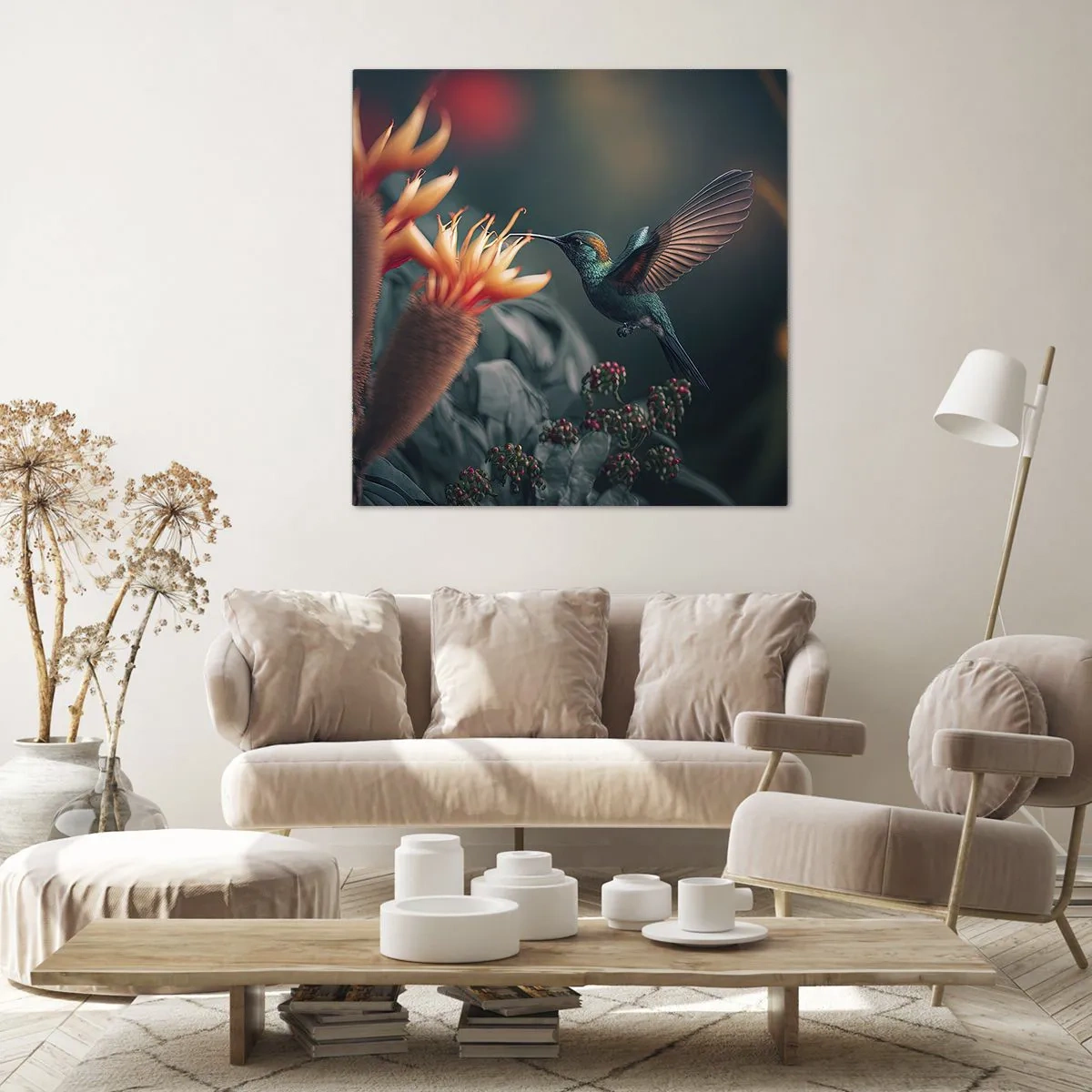 Lærredstryk - Billede på lærred - Et virkelig farverigt liv - 30x30 cm