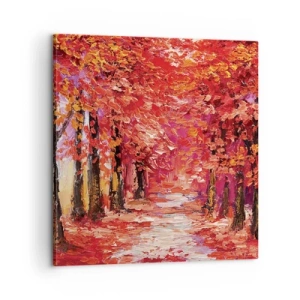 Lærredstryk - Billede på lærred - Efterårets indtryk - 60x60 cm