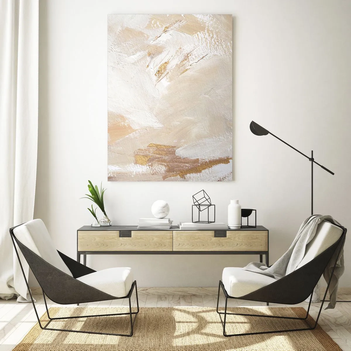Billede på glas - Pastelkomposition - 50x70 cm