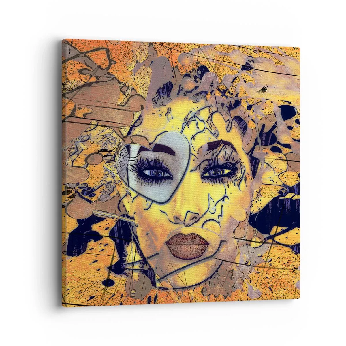 Lærredstryk - Billede på lærred - Solrig skønhed - 40x40 cm