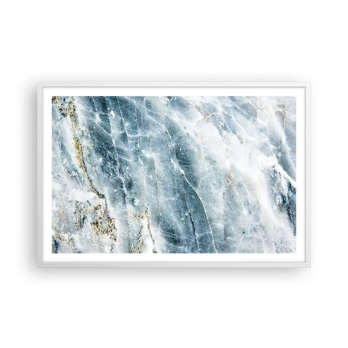 Plakat i hvid ramme - Isverden - 91x61 cm