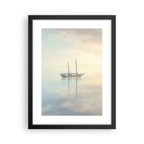Plakat i sort ramme - I et hav af stilhed - 30x40 cm