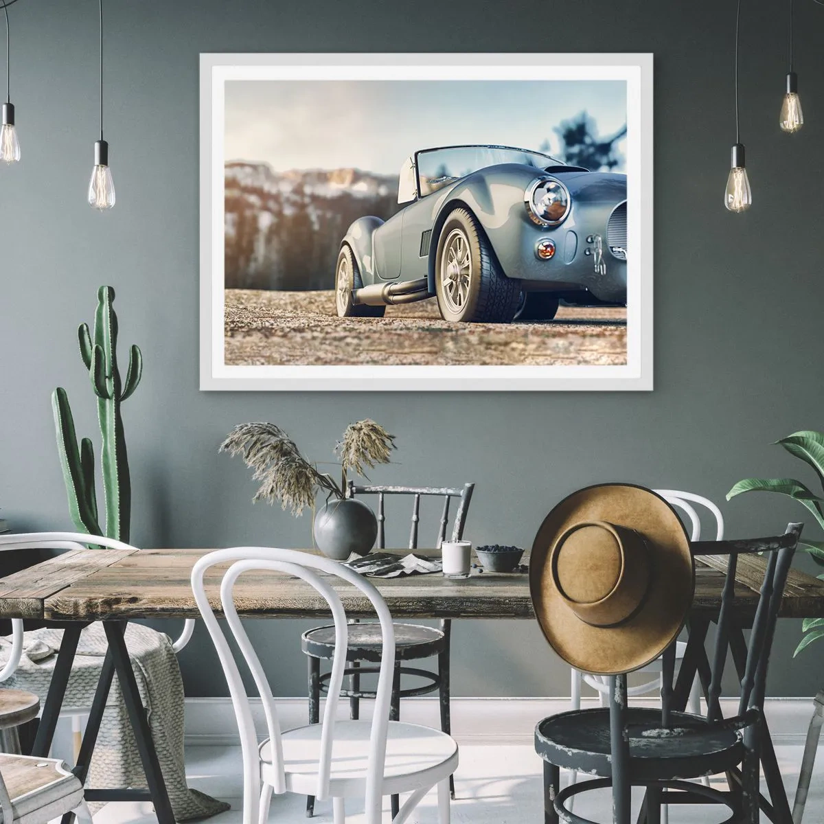 Plakat i hvid ramme - Fordi stil betyder noget - 50x40 cm