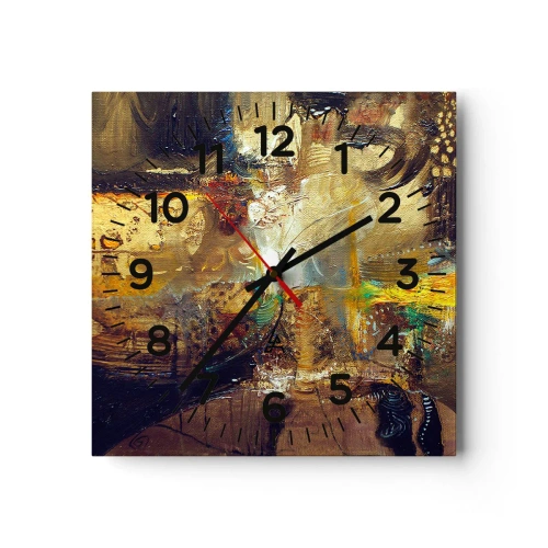 Vægur, Uret - Kold, varm, meget varm - 40x40 cm