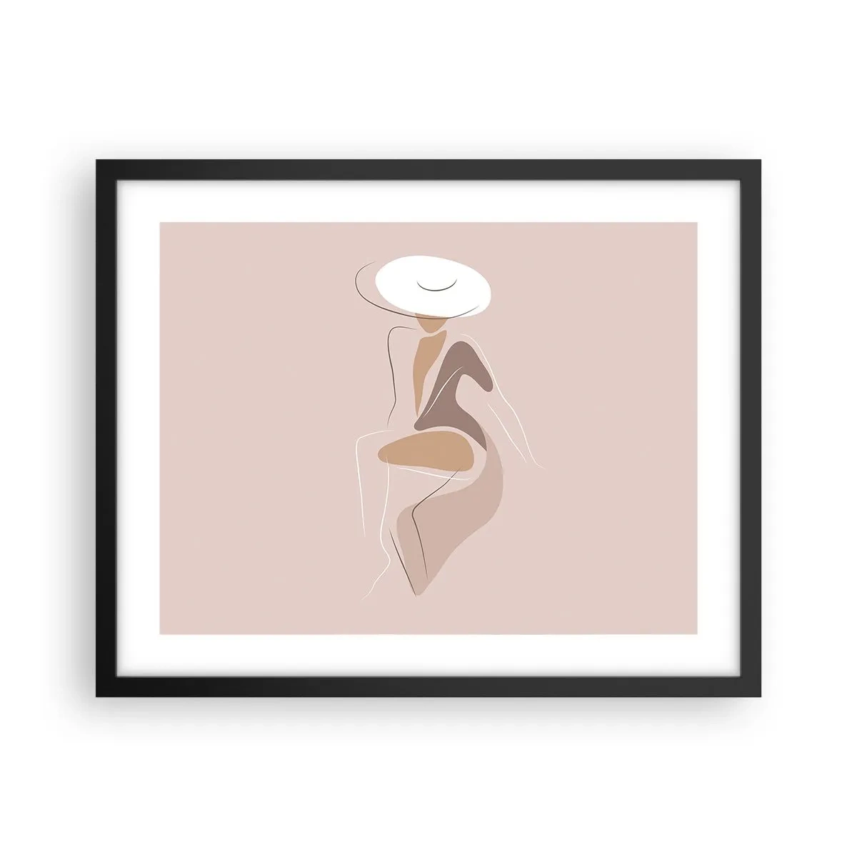 Plakat i sort ramme - En dame, der skal være - 50x40 cm