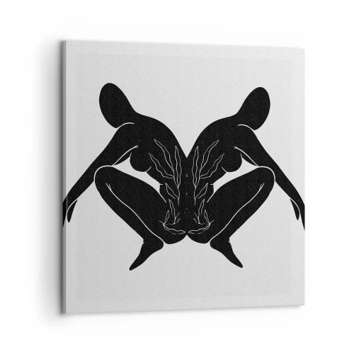 Lærredstryk - Billede på lærred - En delt sjæl - 60x60 cm