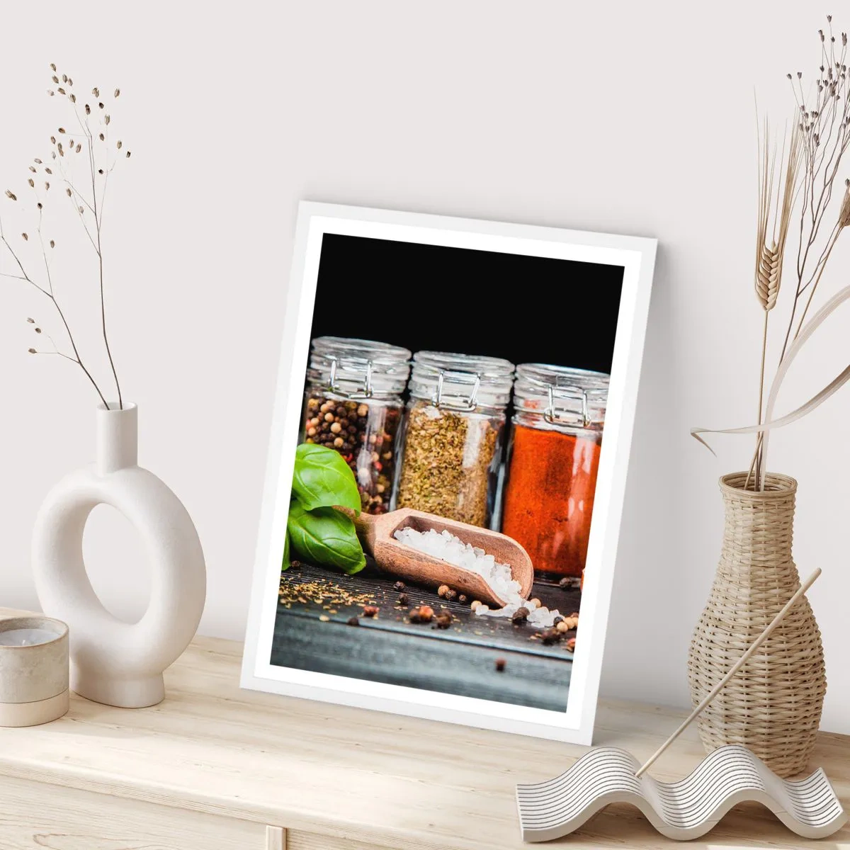 Plakat i hvid ramme - For at livet kan smages - 61x91 cm