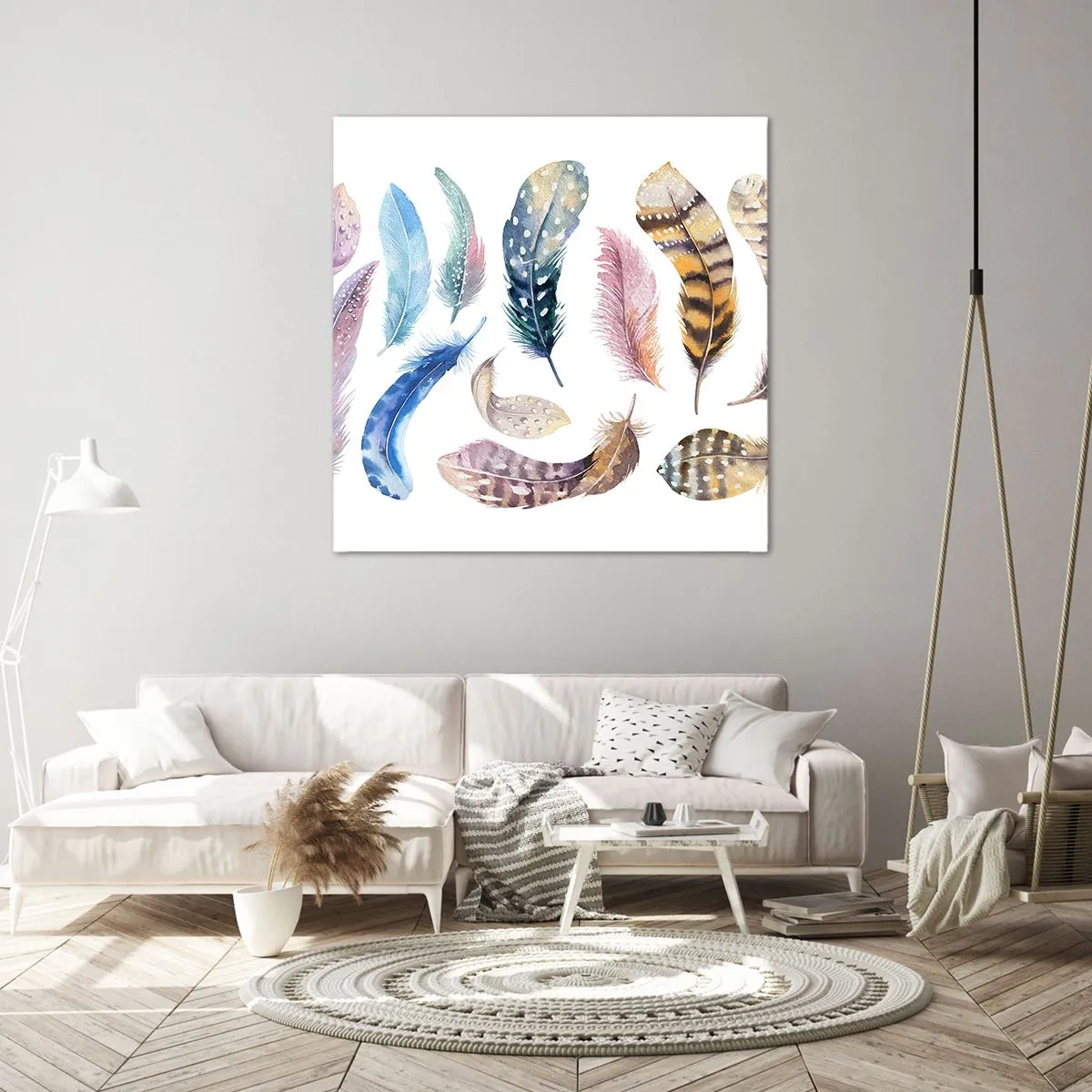 Lærredstryk - Billede på lærred - Letvægts, farverig og flerfarvet - 70x70 cm