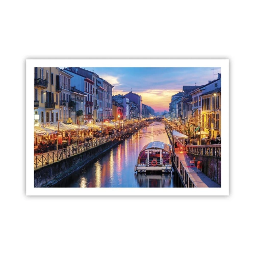 Plakat - En aften med lys og sjov - 91x61 cm