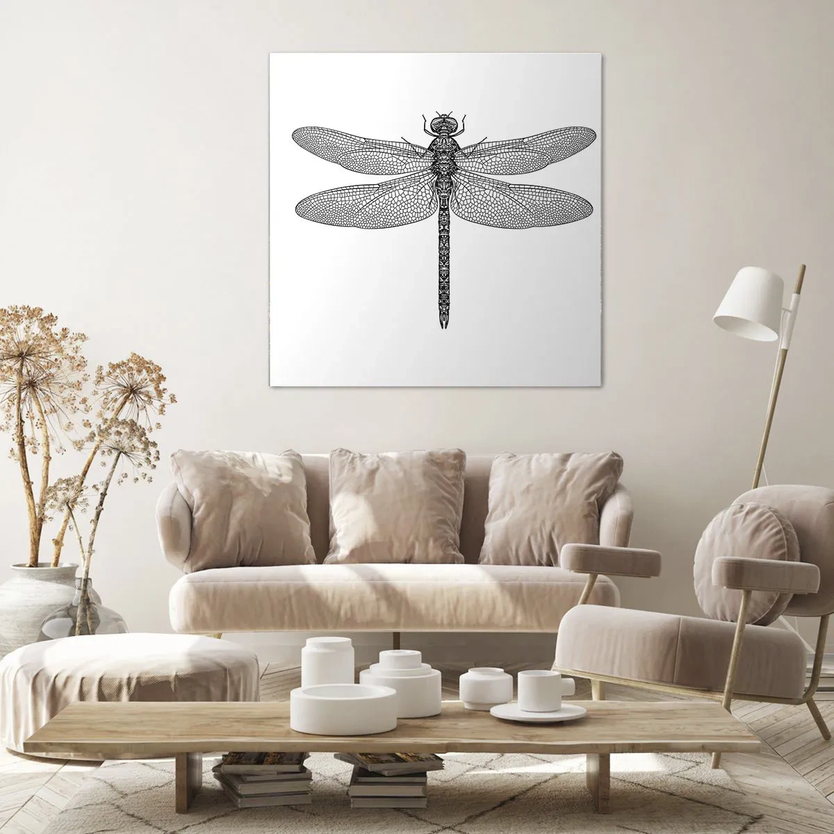 Lærredstryk - Billede på lærred - Præcision i naturen - 70x70 cm