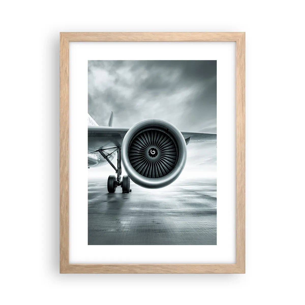 Plakat i ramme af lyst egetræ - Der er kraft! - 30x40 cm