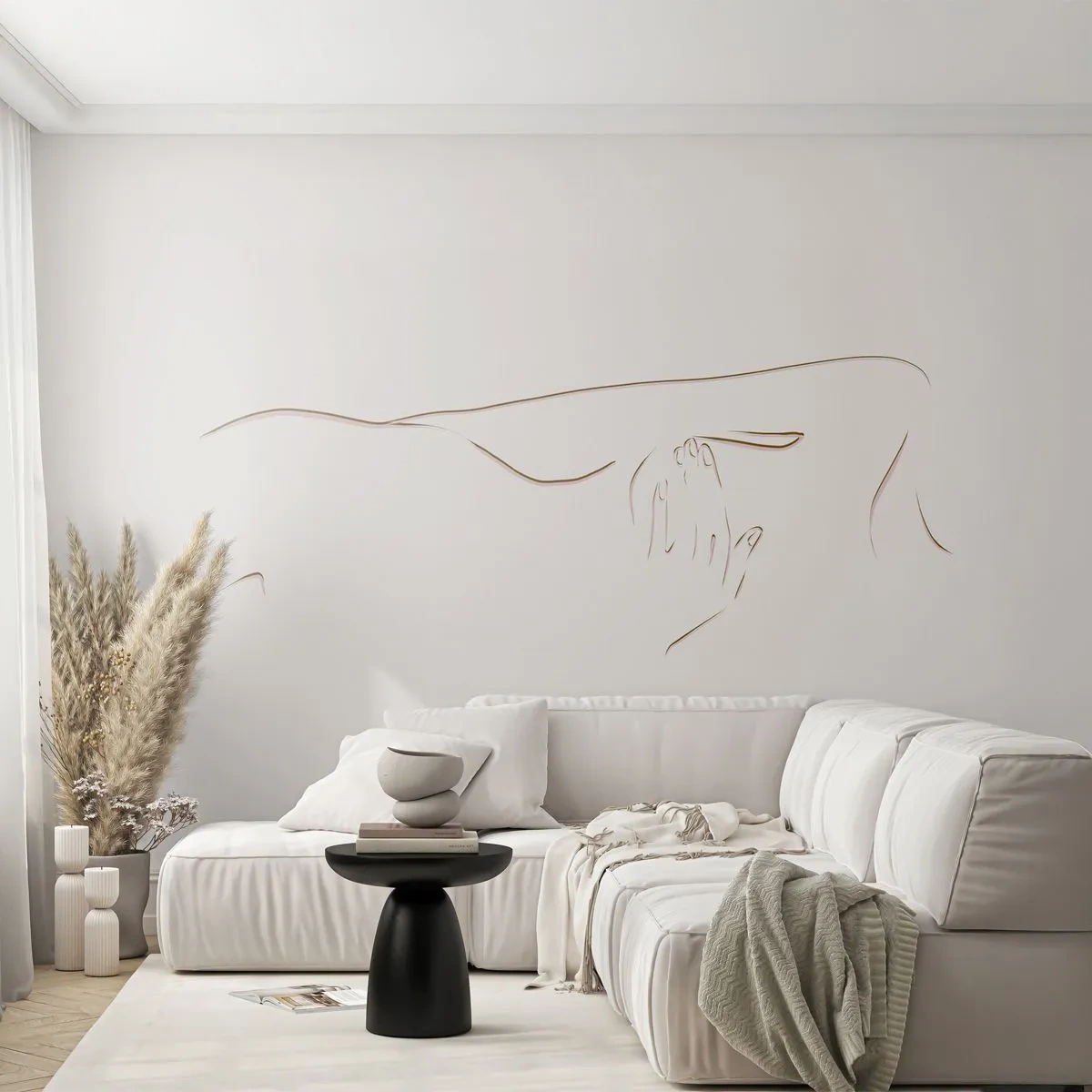 Fototapet Premium Sand - Begærets form - Abstraktion, Grafik, Stykke - 100x70 cm