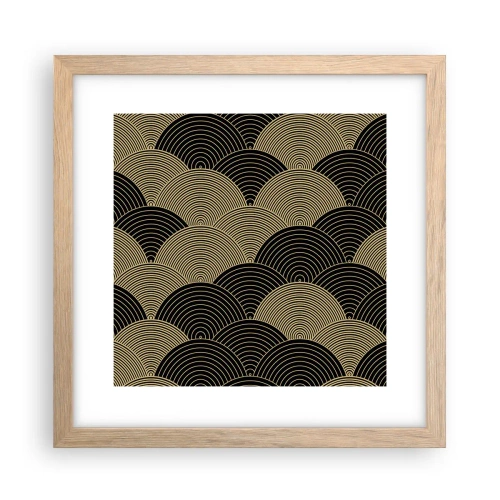 Plakat i ramme af lyst egetræ - Enhed i mangfoldighed - 30x30 cm