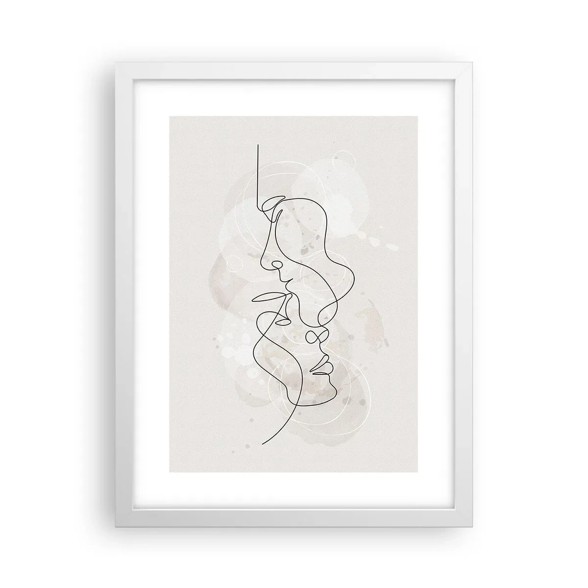 Plakat i hvid ramme - Omfavnet i en omfavnelse - 30x40 cm