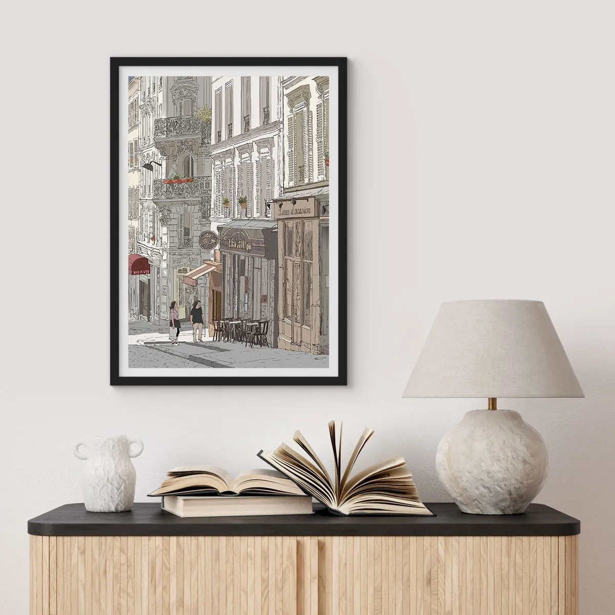 Plakat i sort ramme - Byens glæder - 40x50 cm