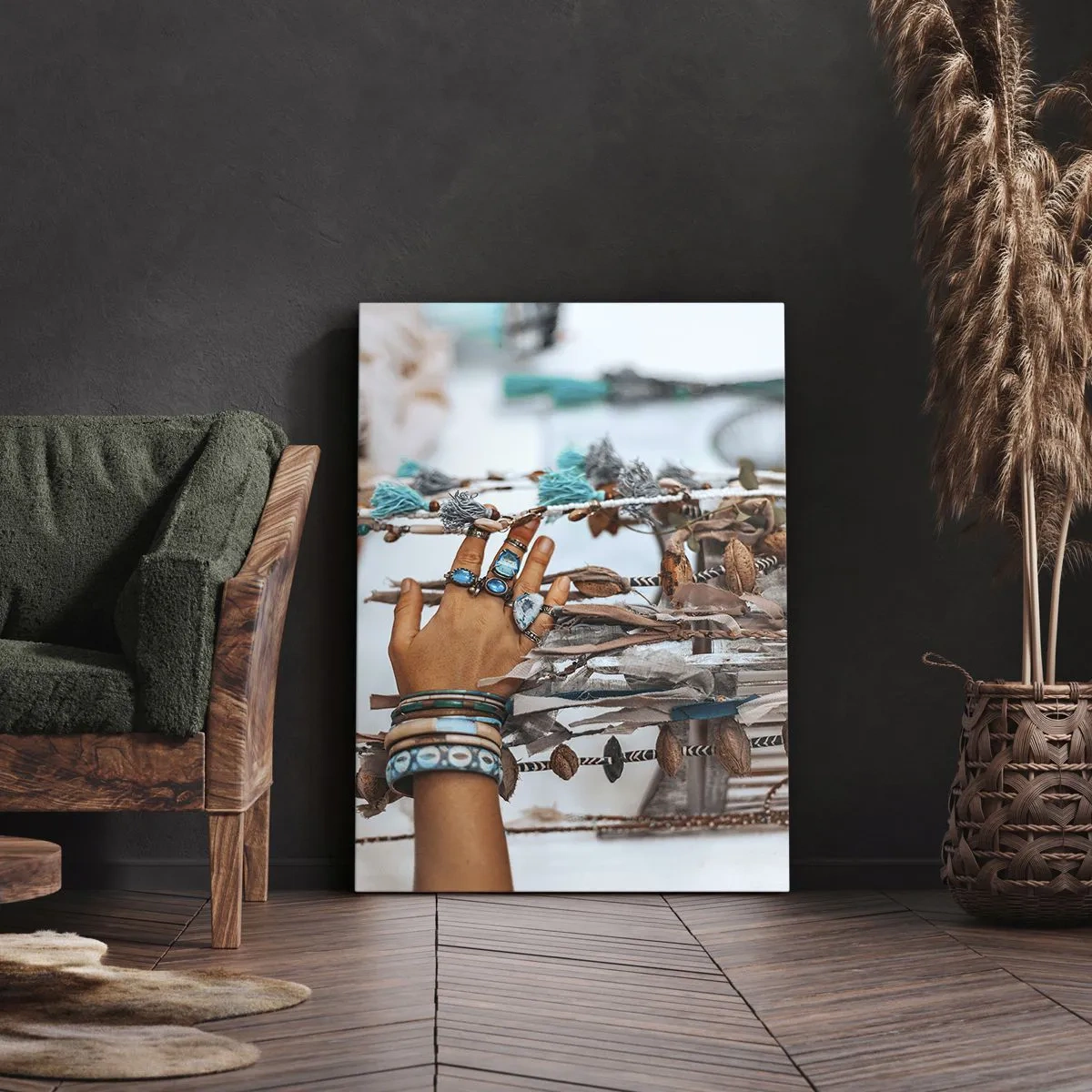 Lærredstryk - Billede på lærred - Lokale skatte - 55x100 cm