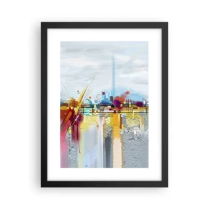 Plakat i sort ramme - Glædens bro over livets flod - 30x40 cm