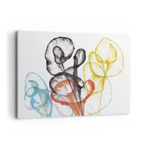 Lærredstryk - Billede på lærred - Blomster med sjæl - 120x80 cm