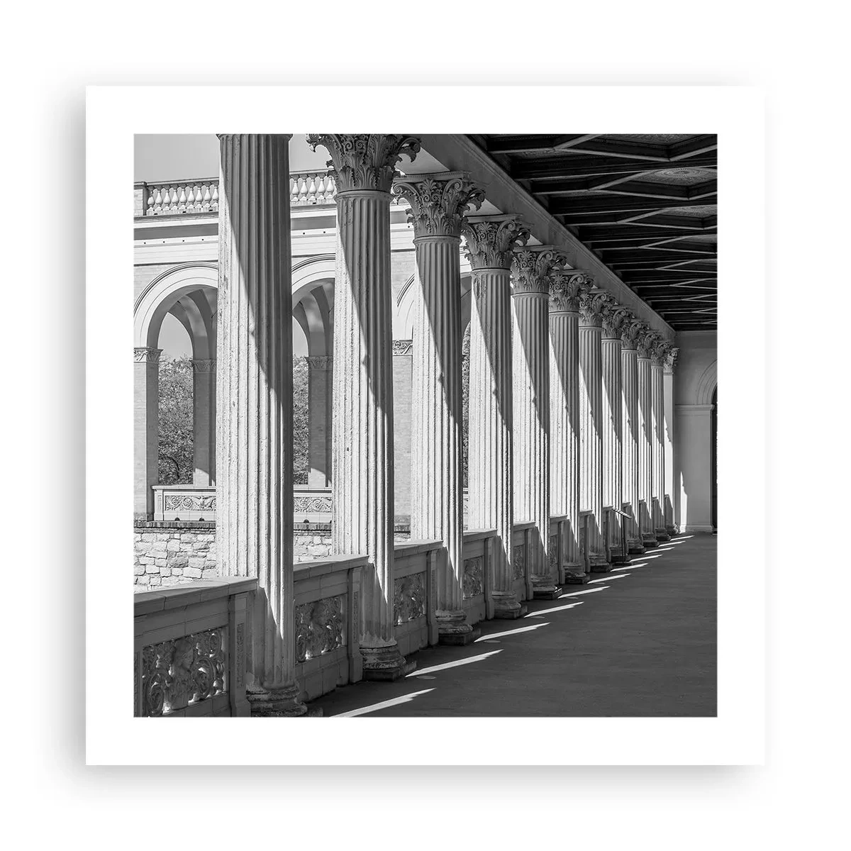 Plakat - Solrig arkade - 50x50 cm