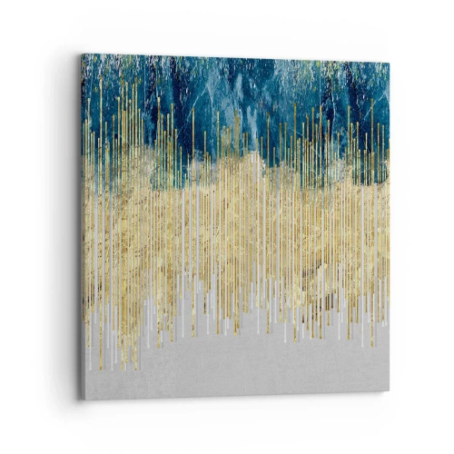 Lærredstryk - Billede på lærred - Forgyldt grænse - 70x70 cm