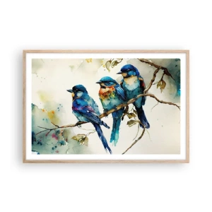 Plakat i ramme af lyst egetræ - Er han fornærmet? - 91x61 cm