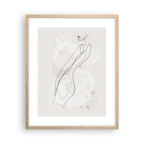 Plakat i ramme af lyst egetræ - At forvilde sig med blikket - 40x50 cm