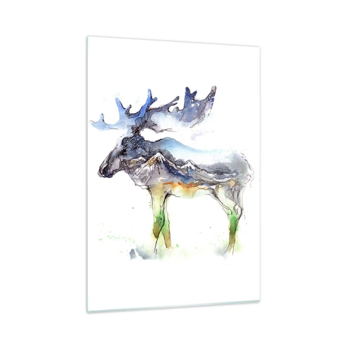 Billede på glas - Helten i en vinterfortælling - 50x70 cm