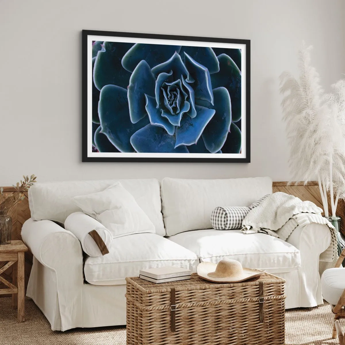 Plakat i sort ramme - Ørkenblomst - 70x50 cm