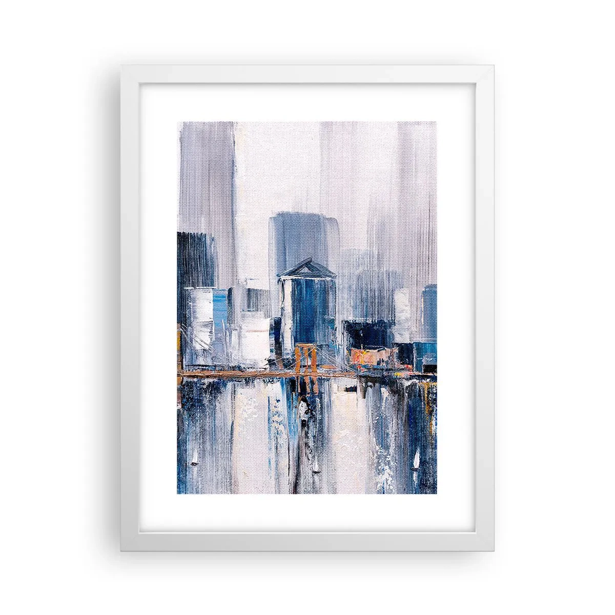 Plakat i hvid ramme - Indtryk fra New York - 30x40 cm