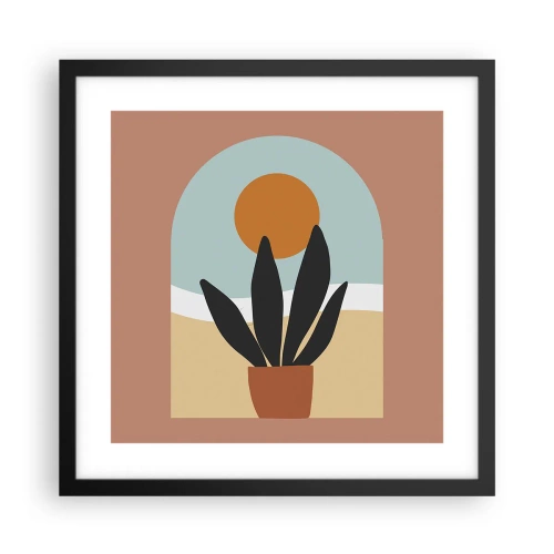 Plakat i sort ramme - Små glæder - 40x40 cm