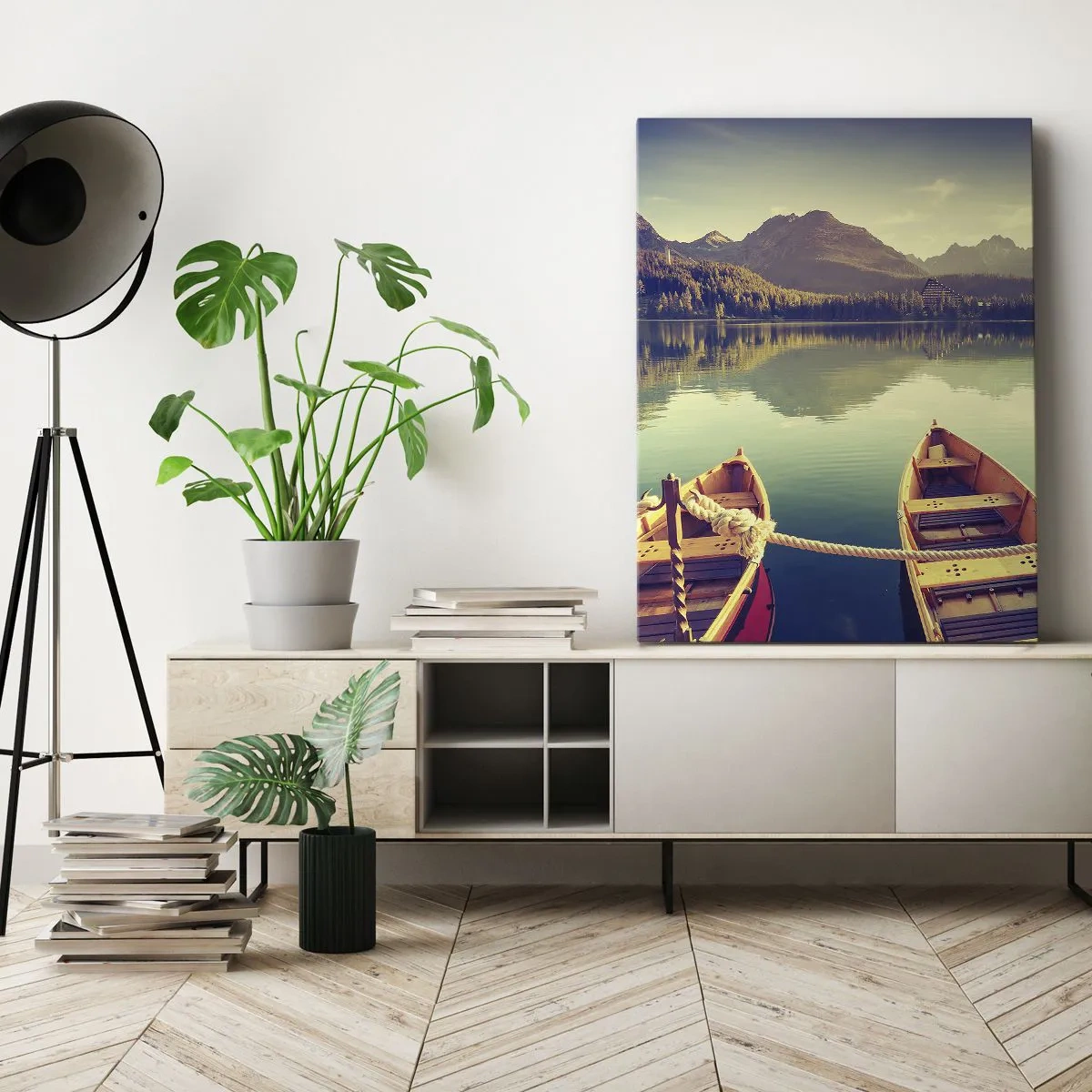 Lærredstryk - Billede på lærred - Lev efter dens love - 65x120 cm