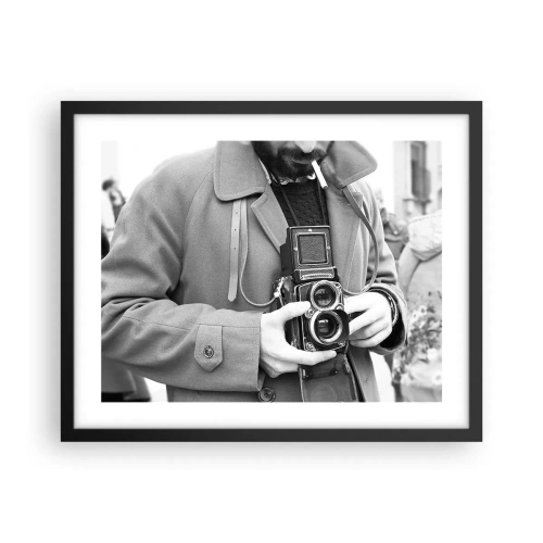 Plakat i sort ramme - I retro stil - 50x40 cm