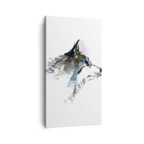 Lærredstryk - Billede på lærred - Når vi taler om ulven - 45x80 cm