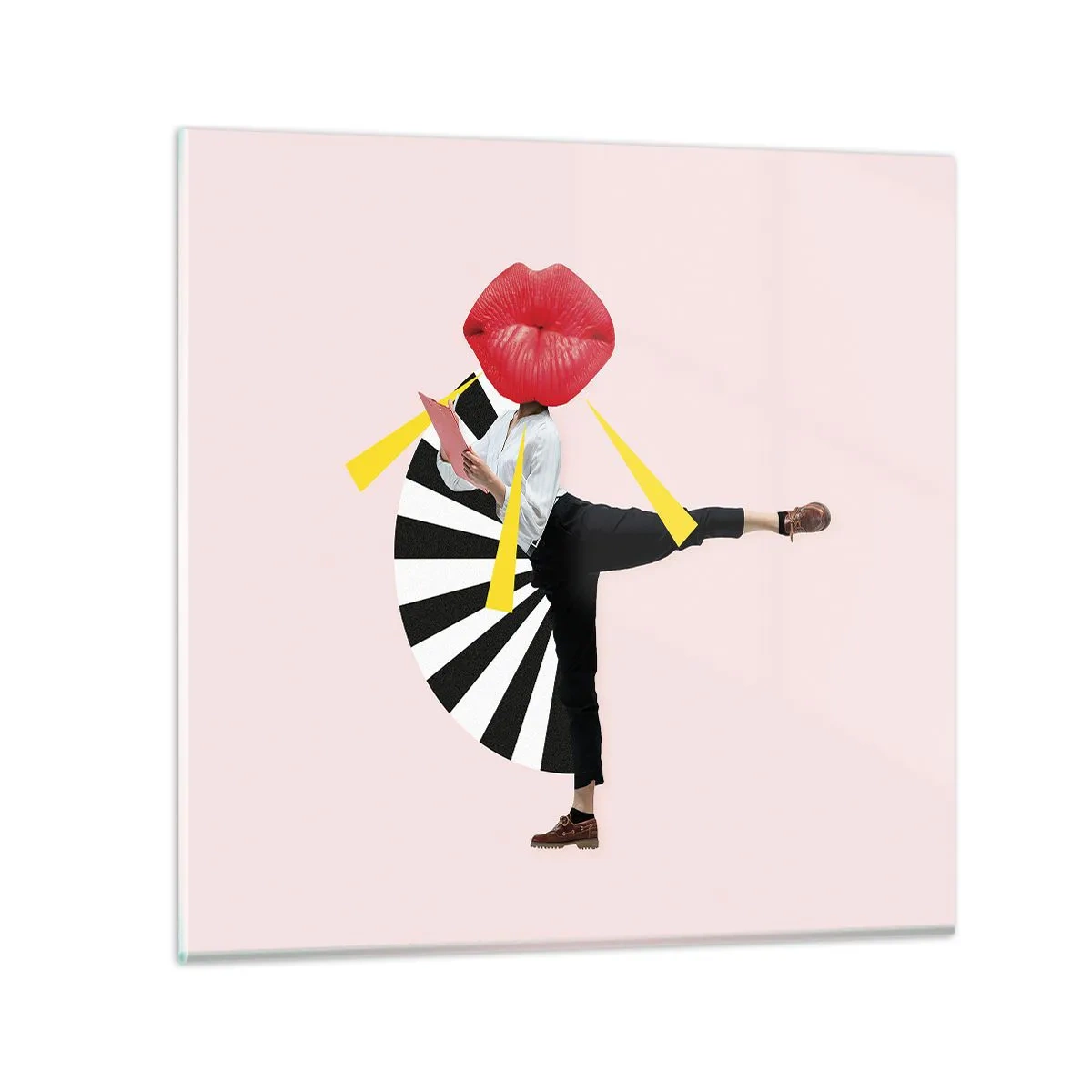 Billede på glas - Surrealistisk popkunst - 70x70 cm