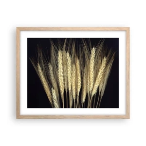 Plakat i ramme af lyst egetræ - Rustik magi - 50x40 cm