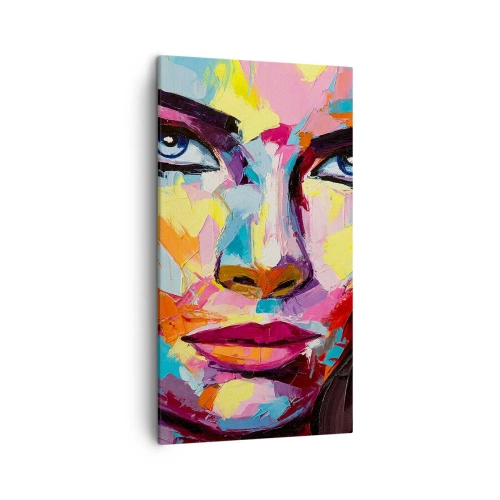 Lærredstryk - Billede på lærred - Også en farverig sjæl - 45x80 cm