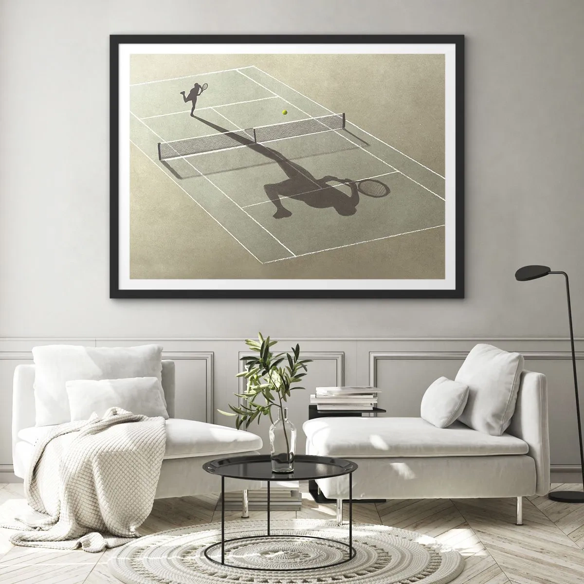 Plakat i sort ramme - Overvind dig selv - 70x50 cm