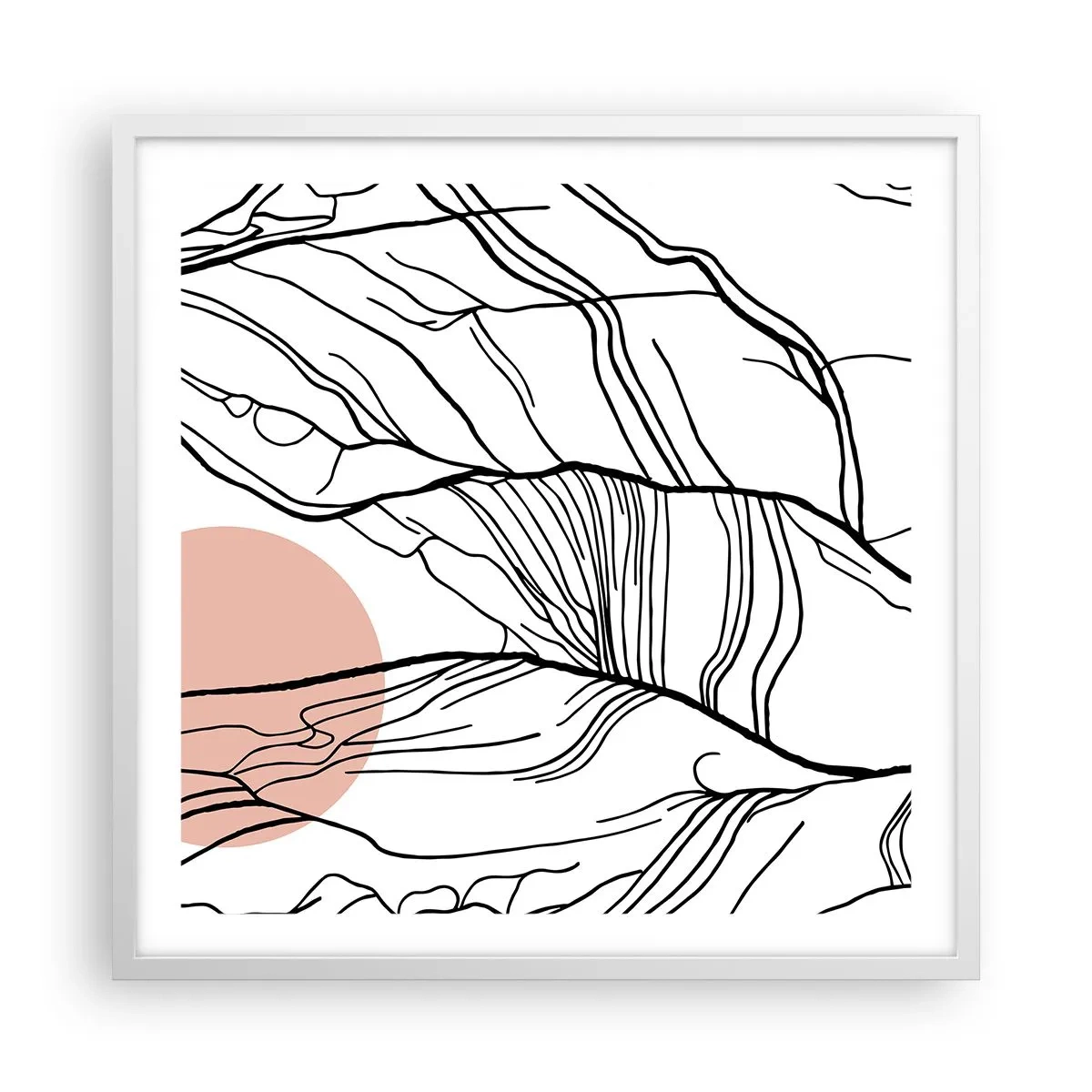 Plakat i hvid ramme - I et netværk af kviste - 60x60 cm