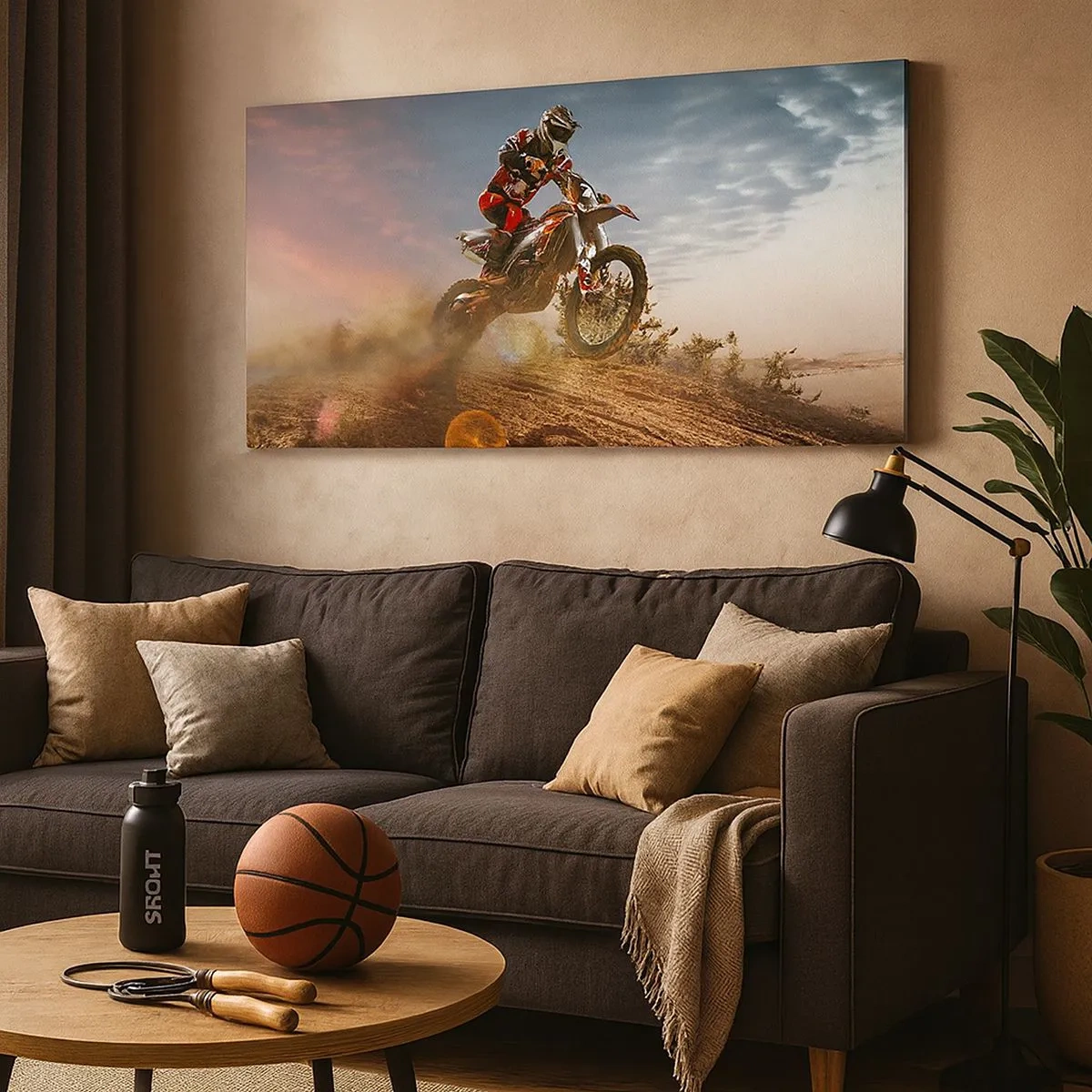 Lærredstryk - Billede på lærred - For sejren - 100x40 cm