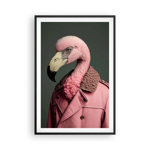 Plakat i sort ramme - En ægte elegant mand - 61x91 cm