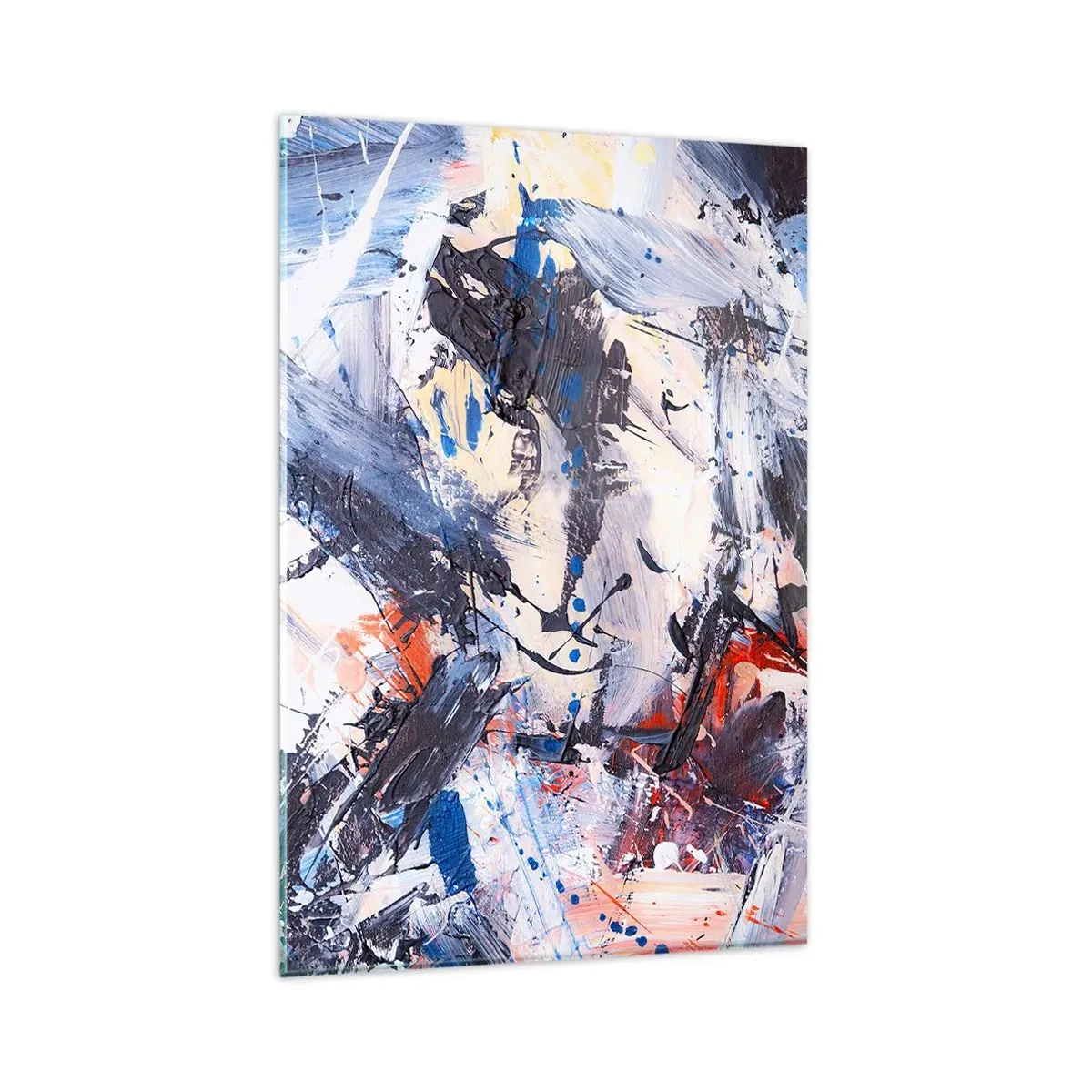 Billede på glas - Abstraktionens vanvittige dans - 80x120 cm